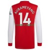 Maillot à Manches Longues Arsenal Pierre-Emerick Aubameyang 14 Domicile 2021-22 Pour Homme